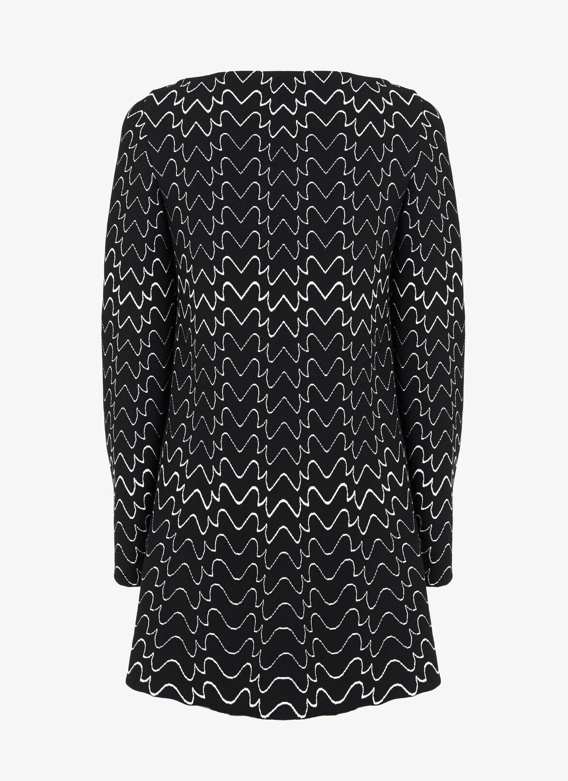 LONG SLEEVE TUNIC FILIGRANE BLACK/WHITE ALAÏA LONG SLEEVE TUNIC FILIGRANE BLACK/WHITE NERO/BIANCO